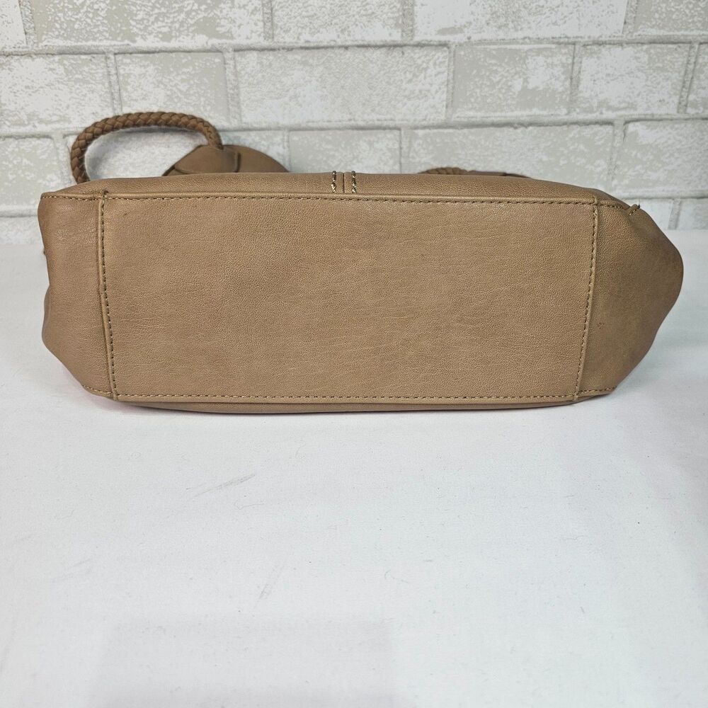 Antik Kraft Taupe Braided Strap Hobo Shoulder Bag Boho Slouchy Large Tote - Picture 8 of 14